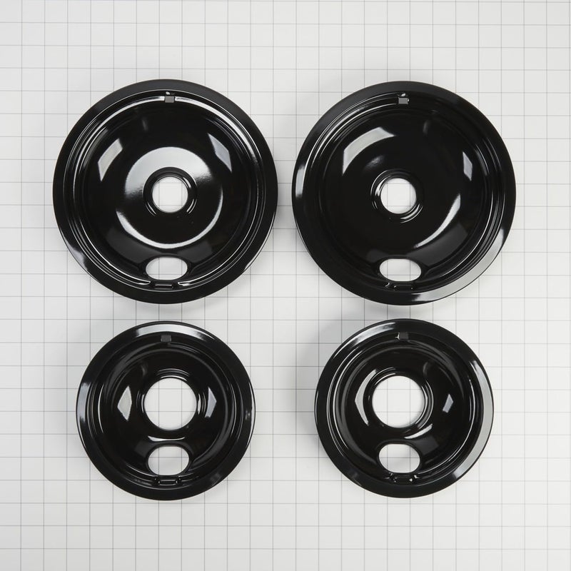 Whirlpool W10288051 Genuine OEM Burner Drip Bowls For Ranges, Black – Replaces 874987, 4396070, 4396072, AH2377787, EA2377787, PS2377787 - Image 2