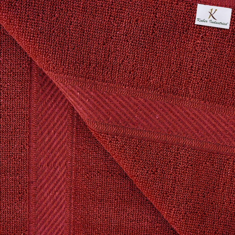 Kuber Industries Kuber Industries Cotton Style Premium 2 Pieces Bath Towel, 500 GSM(Maroon)  - Image 5