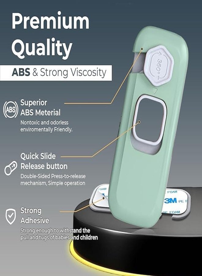 Bitnex Child Proof Refrigerator Lock with 3M Adhesive, Freezer Door Lock, Child Safety Locks for Doors, Multi-Use Kids Safety Locks for Fridge, Oven, Cabinets, Drawers (No Tools Needed) - Baby & Pet Proofing - Image 3