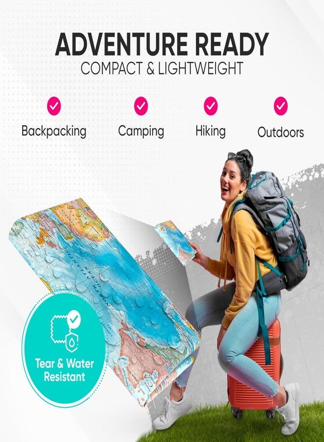 خريطة الولايات المتحدة الأمريكية المقاومة للماء من NOWMAP، مقاس 24 × 36 بوصة، قابلة للطي - خريطة سفر للولايات المتحدة الأمريكية على الوجهين مع ملصقات دبابيس - خريطة جدارية مقاومة للتمزق - Image 5
