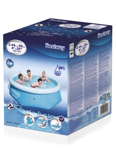Bestway 57265-Fast Set Inflatable Round Swimming Pool 2.44mx66cm / 8'x26", 2100L  - Image 4