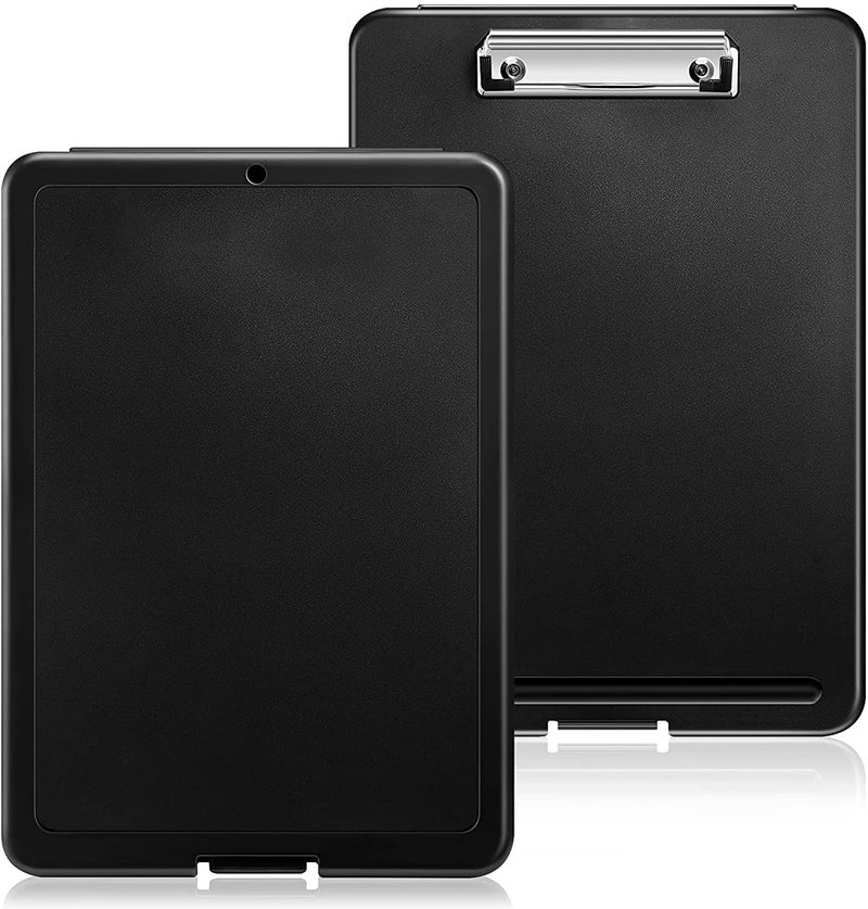 PRANIJ Versatile Foldable Plastic Clipboard with Built-in Storage and Pen Holder - Ideal for School, Office, Travel - Perfect for Students, Teachers, Doctors, Nurses, Professionals (Black) - Image 4