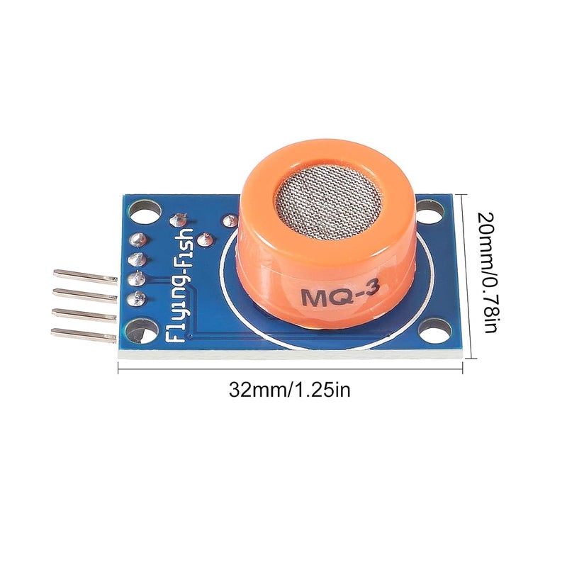 ACEIRMC 5pcs MQ-3 MQ3 Alcohol Sensor Module Breath Gas Detector Ethanol Detection Module for Arduino Raspberry Pi ESP8266 MQ3 5V DC (MQ-3) - Image 2
