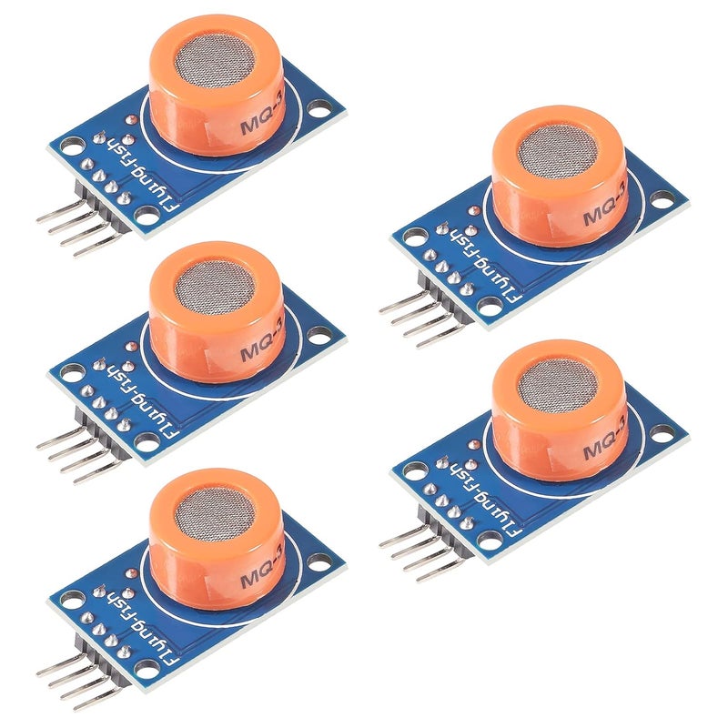 ACEIRMC 5pcs MQ-3 MQ3 Alcohol Sensor Module Breath Gas Detector Ethanol Detection Module for Arduino Raspberry Pi ESP8266 MQ3 5V DC (MQ-3) - Image 1