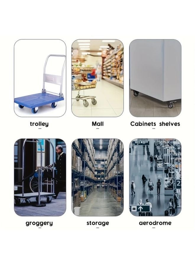 2 بوصة عجلات حمراء ثقيلة من البولي فينيل كلوريد مع فرملة لخزائن الكمبيوتر ووحدات الرفوف - Image 5