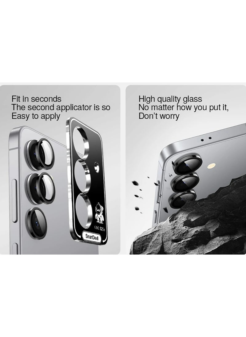 For Samsung Galaxy S25 Edge Camera Lens Protector, Individual Lens Protectors, Ultra-Thin Tempered Glass with Aluminum Edging, Case Friendly, 1 Set-Blue