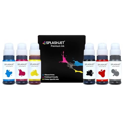 Splashjet 73 Compatible Refill Ink for CN G570 / G670 Printer - (70gm x C/M/Y/BK/R/GR) - 502369 - Image 2