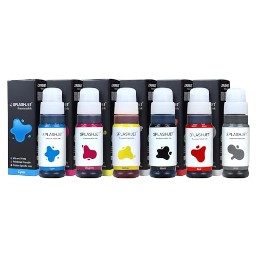 Splashjet 73 Compatible Refill Ink for CN G570 / G670 Printer - (70gm x C/M/Y/BK/R/GR) - 502369 - Image 1