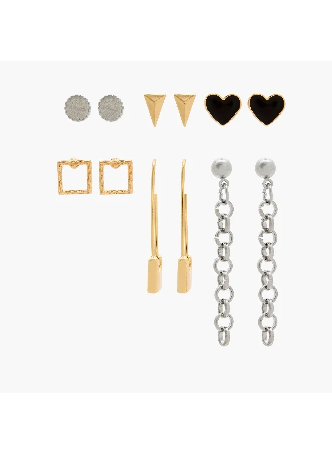 لايف ستايل Pack of 6 Assorted Earrings