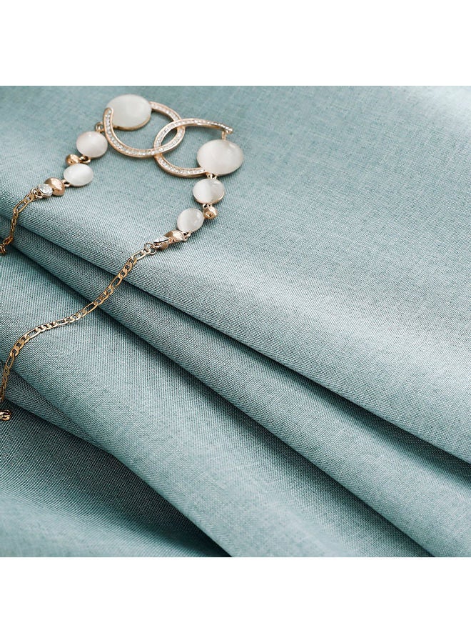 NIBEMINENT 2-Piece Semi Blackout Curtains Light Green - Image 5