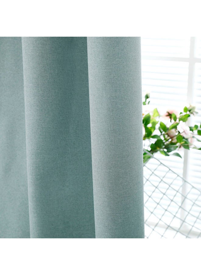 NIBEMINENT 2-Piece Semi Blackout Curtains Light Green - Image 4