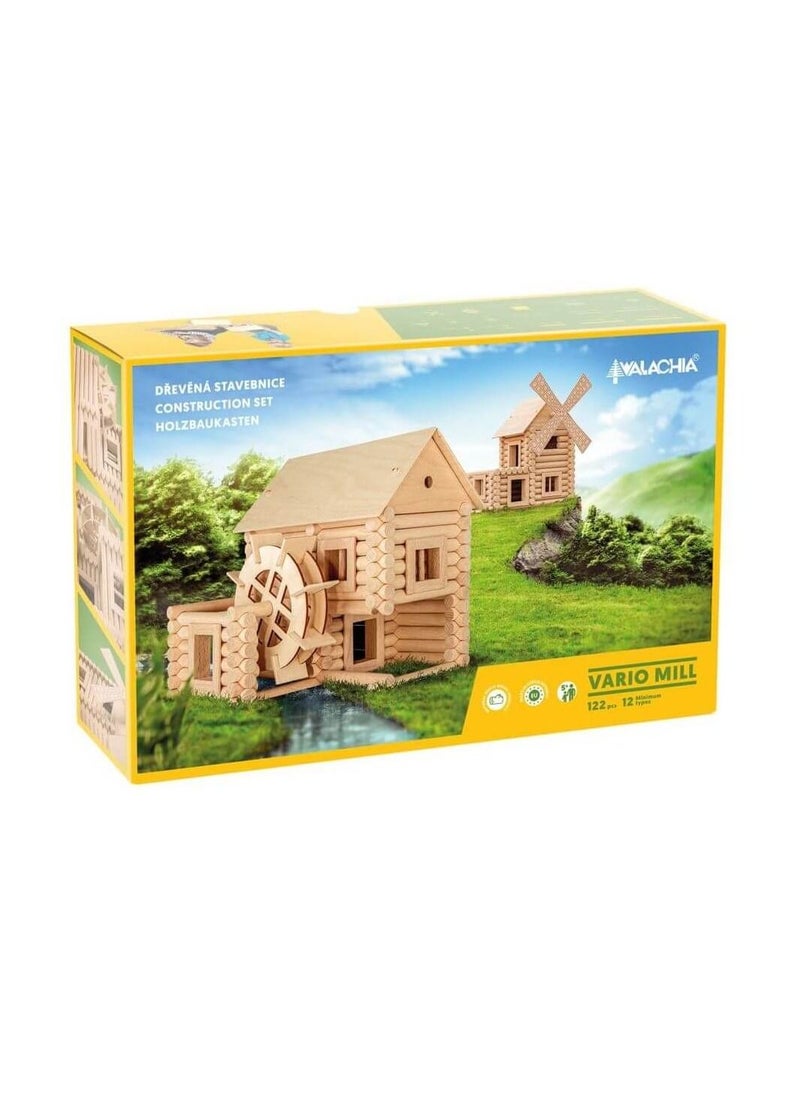 WALACHIA - Vario Mill 122 Pieces Wood Building Toy - Image 1