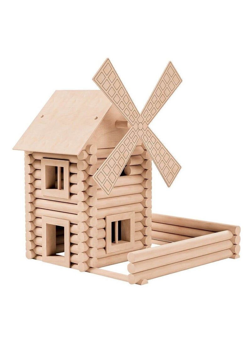 WALACHIA - Vario Mill 122 Pieces Wood Building Toy - Image 1