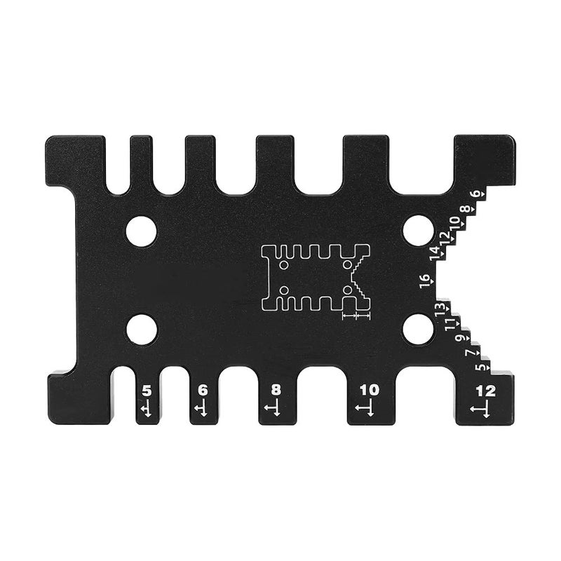 Woodworking Tenon Caliper Card Gauge Measuring Tool with Aluminum Alloy Body - Image 2