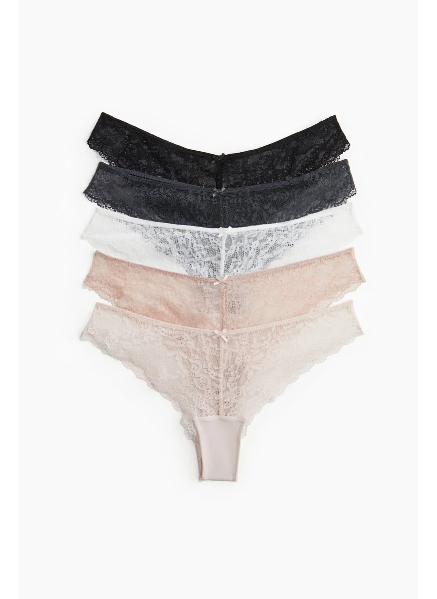 H&M 5-Pack Lace Brazilian Briefs