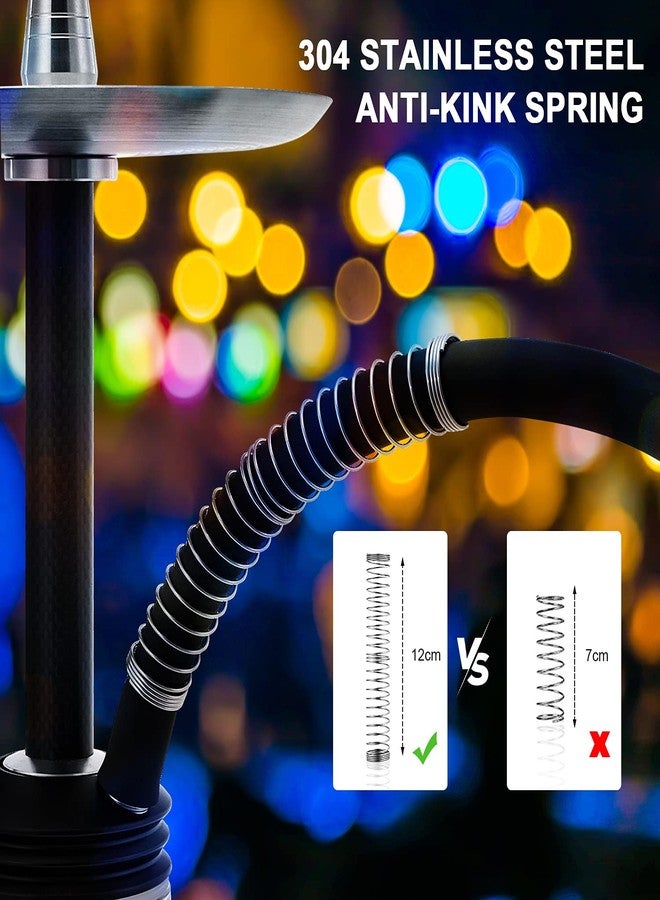 Kitosun D-Hose Hookah Hose Set - Premium Shisha Accessories 1.1ft Long Detachable Aluminum Mouthpiece Handle | 5ft Silicone Pipe | Hookah Adapter | Anti-Kinking Spring | Silicon Grommet (Mint Green) - Image 5