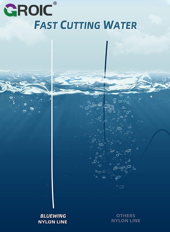 GROIC 500M Nylon String Fishing Line Cord Clear Fluorocarbon Strong Monofilament Wire Flexible Wear-resistant Super Pulling Force Cut for Hanging Decorations Beading Crafts Kite(Green) - Image 4