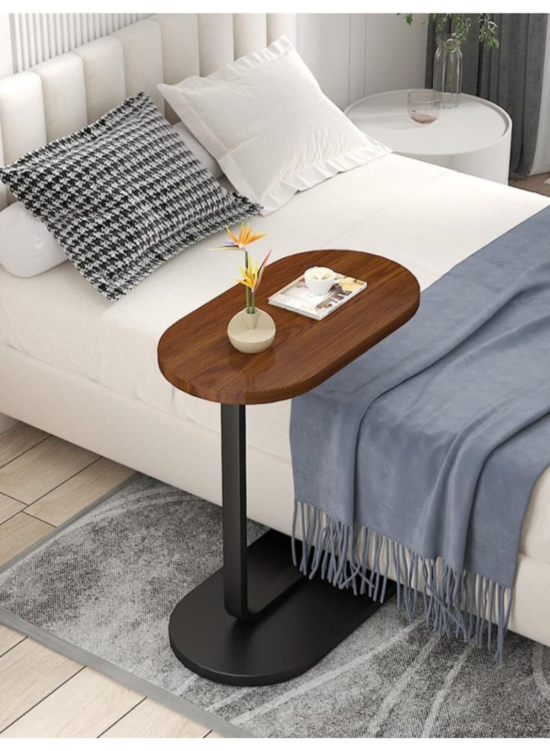ترابيزة جانبية عصرية بتصميم أنيق من الخشب الفاخر والحامل المعدني القوي، متعددة الاستخدامات كترابيزة قهوة أو ترابيزة جانبية لغرفة المعيشة أو النوم، سهلة التركيب ومقاومة للماء والخدوش - Image 2