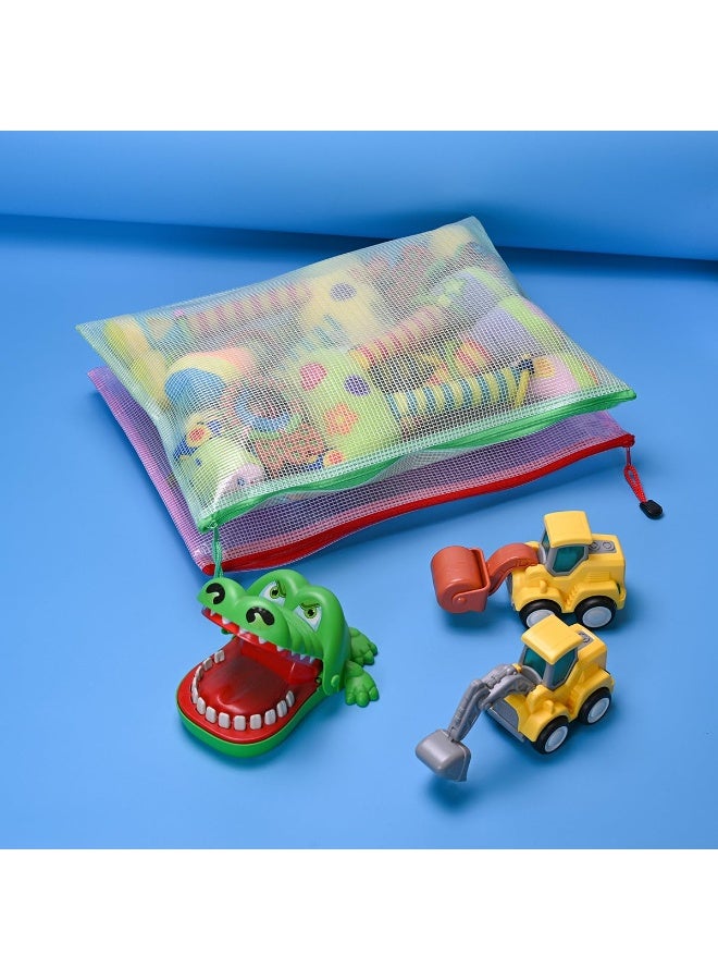 أكياس ملفات 10 قطع ، مناسبة للمكتب والمدرسة وأكياس تخزين ألعاب اللوحة (حجم A4 13.4 × 9.4 بوصة ، الوردي والأصفر والأزرق والأبيض والأخضر) - Image 5