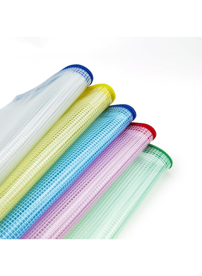 أكياس ملفات 10 قطع ، مناسبة للمكتب والمدرسة وأكياس تخزين ألعاب اللوحة (حجم A4 13.4 × 9.4 بوصة ، الوردي والأصفر والأزرق والأبيض والأخضر) - Image 2