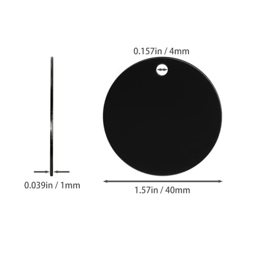StayMax Round Aluminum Engraving Blanks Tags Stamping Blanks 25 Pack Diameter 1.57 Inch (Black) - Image 2