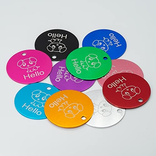 StayMax Round Aluminum Engraving Blanks Tags Stamping Blanks 25 Pack Diameter 1.57 Inch (Black) - Image 5
