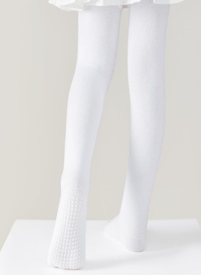 hakugoo Baby Tights Non Slip Toddler Tights 12-24 Months Seamless Cotton Stockings Infant Warm Leggings Pantyhose, White 1 Pack - Image 3