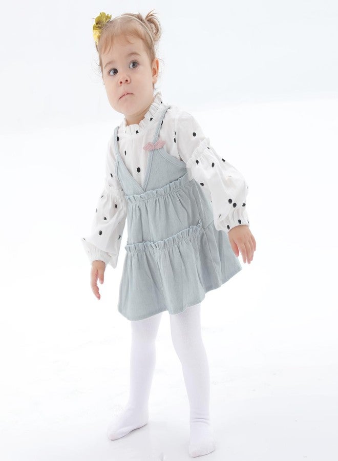 hakugoo Baby Tights Non Slip Toddler Tights 12-24 Months Seamless Cotton Stockings Infant Warm Leggings Pantyhose, White 1 Pack - Image 2