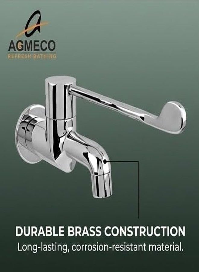AGMECO MediPlus Brass Elbow-Action Bib Tap - Hands-Free Hygienic Faucet for Hospitals, Clinics, Labs & Cleanrooms | Rust-Proof Medical-Grade Tap (Pack of 1) - Image 3