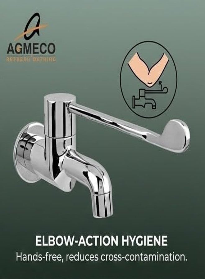 AGMECO MediPlus Brass Elbow-Action Bib Tap - Hands-Free Hygienic Faucet for Hospitals, Clinics, Labs & Cleanrooms | Rust-Proof Medical-Grade Tap (Pack of 1) - Image 5