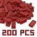 RWDTER 200 Pieces Classic Building Brick 2x4 Creative Building Toy DIY Suitable for Boys Girls and Teenagers Aged 6 Compatible with Lego 3001 Bulk Block Set Red - Image 2