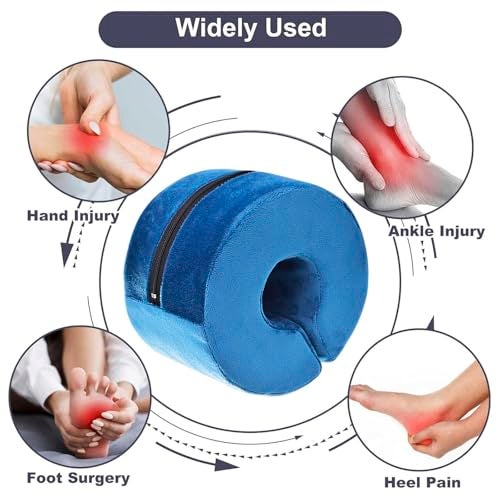 GREUS Heel Pillow Protectors for Pressure Sores Ulcer Heel Pain Relieve Cushion Anti Bed Sore Pad Foot Elevation Pillow Wedge Support Leg Rest (Blue 2 * Pcs) - Image 5