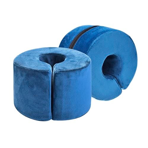 GREUS Heel Pillow Protectors for Pressure Sores Ulcer Heel Pain Relieve Cushion Anti Bed Sore Pad Foot Elevation Pillow Wedge Support Leg Rest (Blue 2 * Pcs) - Image 2