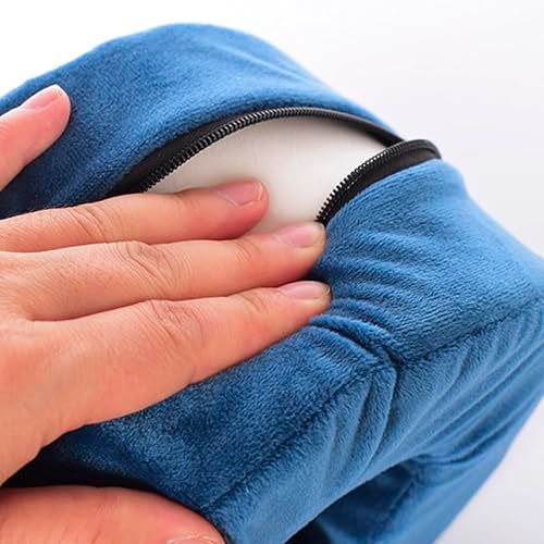 GREUS Heel Pillow Protectors for Pressure Sores Ulcer Heel Pain Relieve Cushion Anti Bed Sore Pad Foot Elevation Pillow Wedge Support Leg Rest (Blue 2 * Pcs) - Image 4