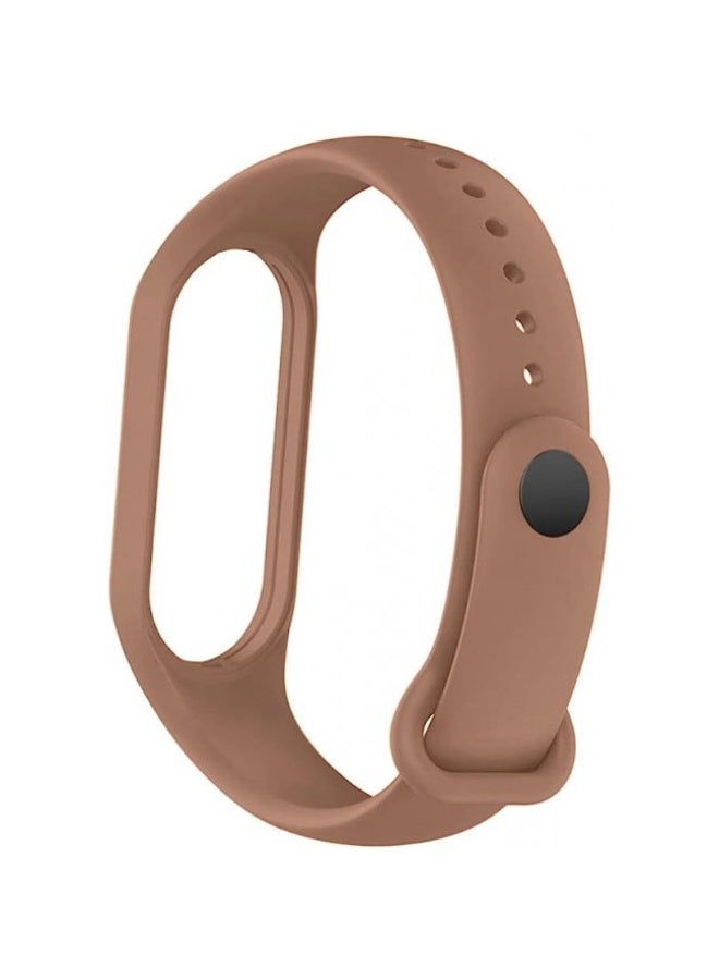 [for Xiaomi Mi Band 7] Strap Wristbands Colorful Bracelet for Women Men Silicone Replacement Bands - Brown