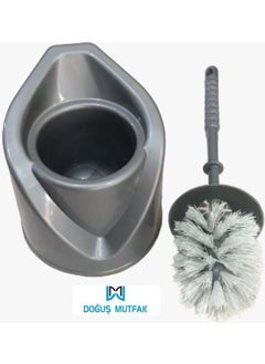 Doğuş Mutfak Doğuş Kitchen - Plastic Toilet Brush Set Gray  - Image 4