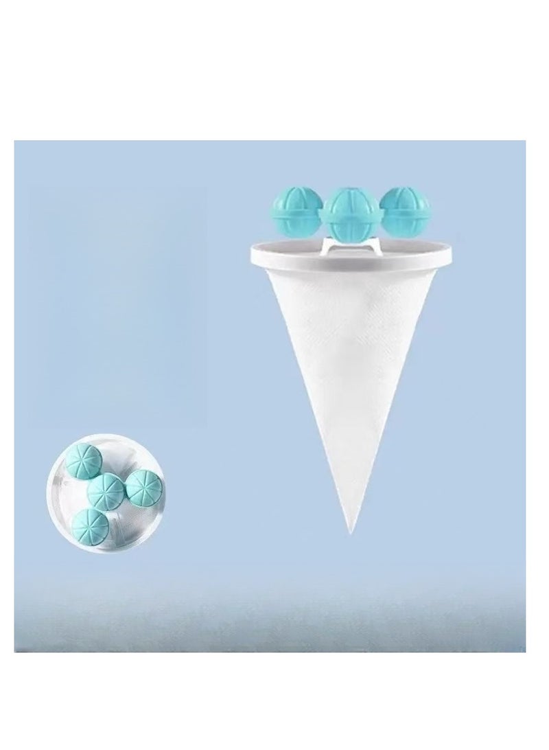 2 Pack Washing Machine Hair Filter Cleaning Net Bag Washing Machine Hair Remover Reusable - Image 1