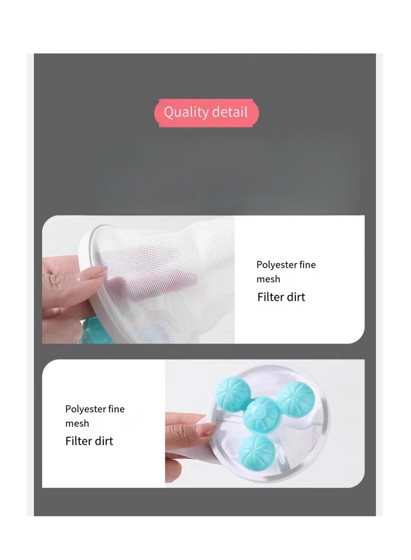 2 Pack Washing Machine Hair Filter Cleaning Net Bag Washing Machine Hair Remover Reusable - Image 4