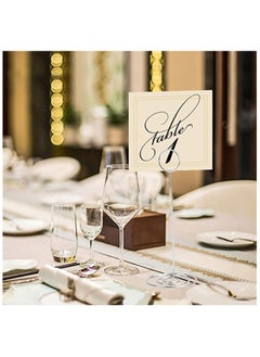 Excefore 8 Pack Table Number Holder Place Card Holder Photo Picture Holder for Wedding Birthday Stand Position Card Holder  - Image 2