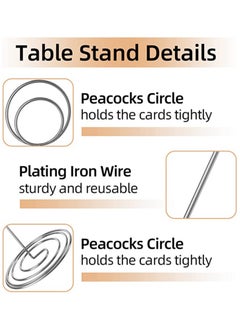 Excefore 8 Pack Table Number Holder Place Card Holder Photo Picture Holder for Wedding Birthday Stand Position Card Holder  - Image 4