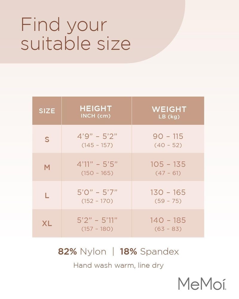 MeMoi Shaper Sheer Footless Capri,Honey,Small - Image 4