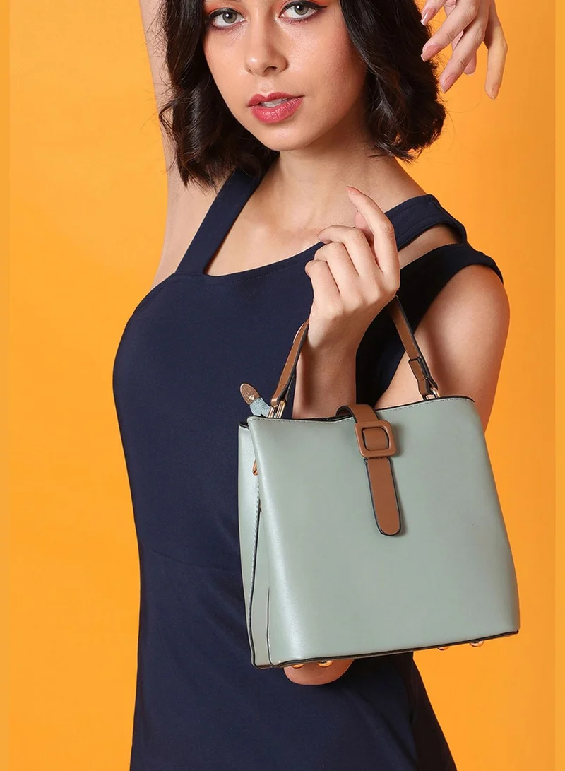 Haute Sauce Solid Oversized Shopper Hand Bag with Zip Lock