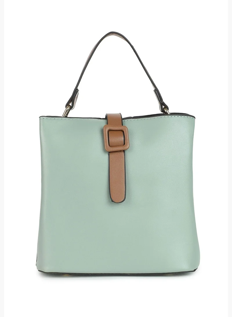 Haute Sauce Solid Oversized Shopper Hand Bag with Zip Lock