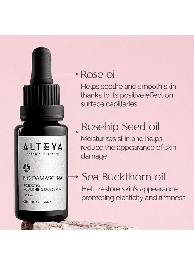 Alteya Organics Face Serum USDA Certified Organic Skin Care 0.68 Fl Oz/20 mL Bio Damascena Award-Winning Rose Otto Treatment With Organic Bulgarian Rose Oil Nourishing, Skin-reviving and Illuminating - Image 4