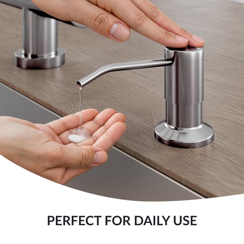 YOFOCOO Soap Dispenser For Kitchen Sink(Brushed Nickel) Stainless Steel Countertop Dish Soap Dispenser Pump With 47 '' Extension Tube Kit - Image 3