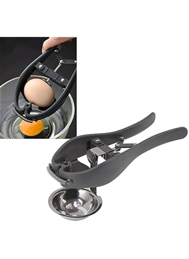 Generic - Egg Cracker, Professional Stainless Steel Egg Opener Automatic Egg Cracking Tool, Easy Eggshell Cutter Handheld Egg Separator Kitchen Tools for Soft Hard Boiled Egg - Image 1