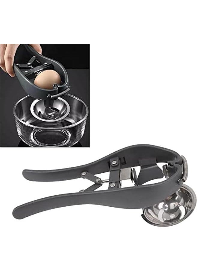 Generic - Egg Cracker, Professional Stainless Steel Egg Opener Automatic Egg Cracking Tool, Easy Eggshell Cutter Handheld Egg Separator Kitchen Tools for Soft Hard Boiled Egg - Image 1