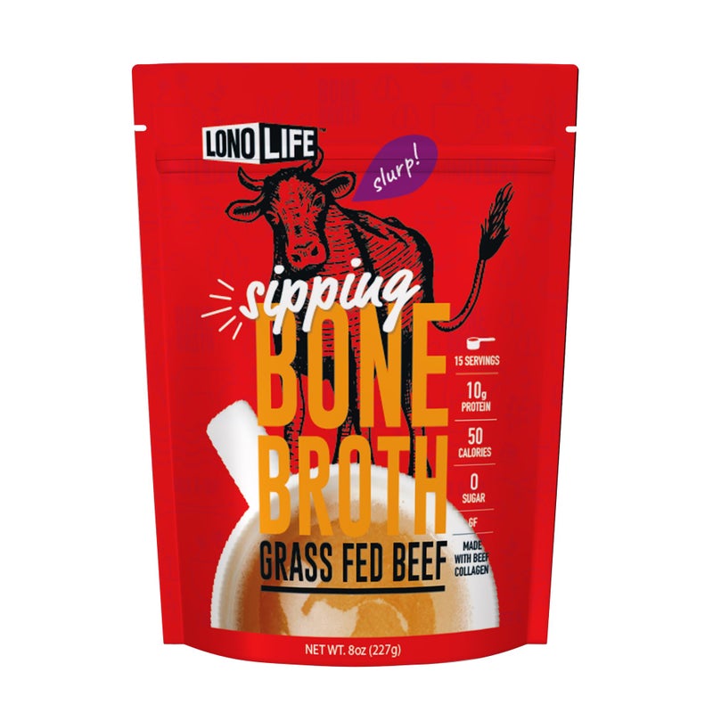 LonoLife Beef Bone Broth Powder Mix  GrassFed 10g Protein  CollagenRich Keto  Paleo Friendly  Natural Ingredients  8oz Bulk Container 15 Servings - Image 3