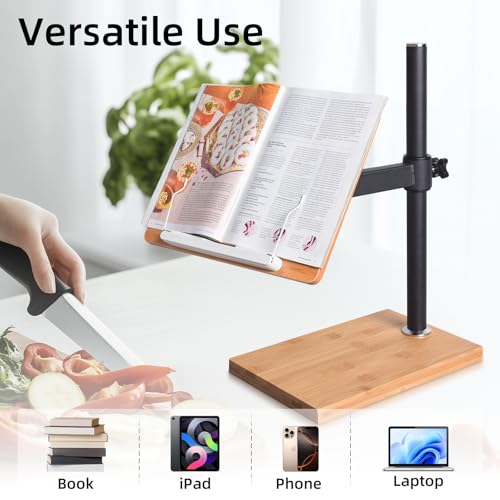 wishacc Adjustable Book Stand for Reading, Ergonomic Desktop Book Reading Stand with Height & Angle Adjustment, Heavy Duty Textbook Stand & Book Holders for Reading Hands Free for Reading Enthusiasts - Image 3