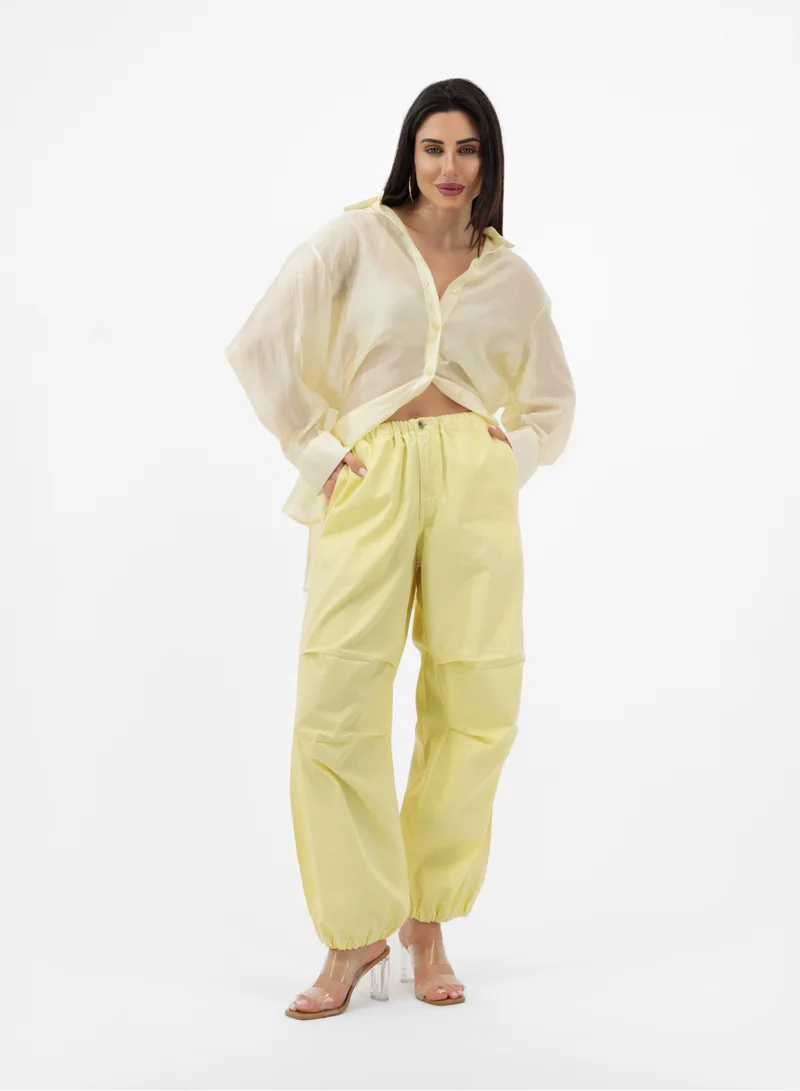 WIDE TROUSERS WITH ELASTIC